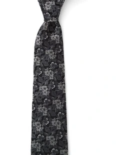 Philadelphus Silk Tie In Pewter