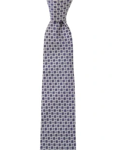 Rings Silk Tie in Blue