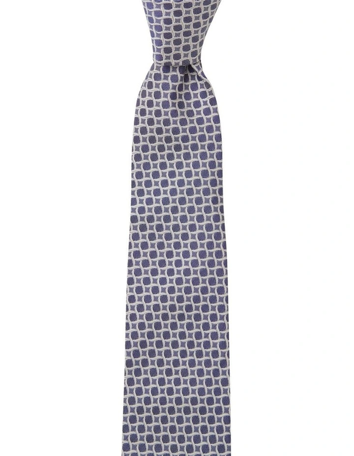 Rings Silk Tie in Blue image 1