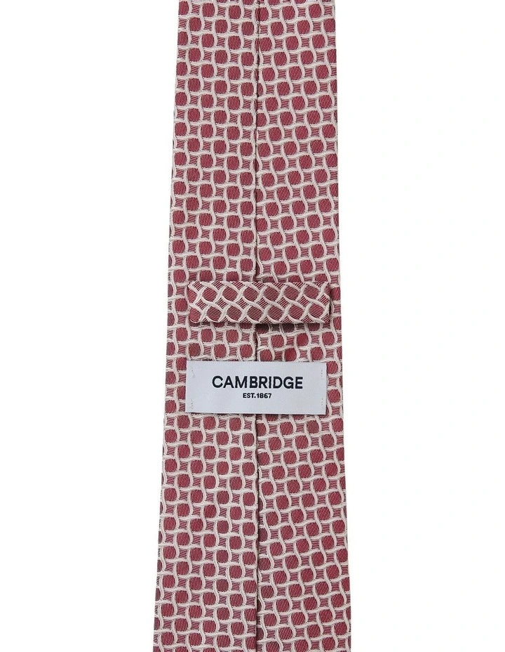 Rings Silk Tie in Red image 2