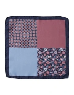 Floral 4-Way Silk Pocket Square In Pink