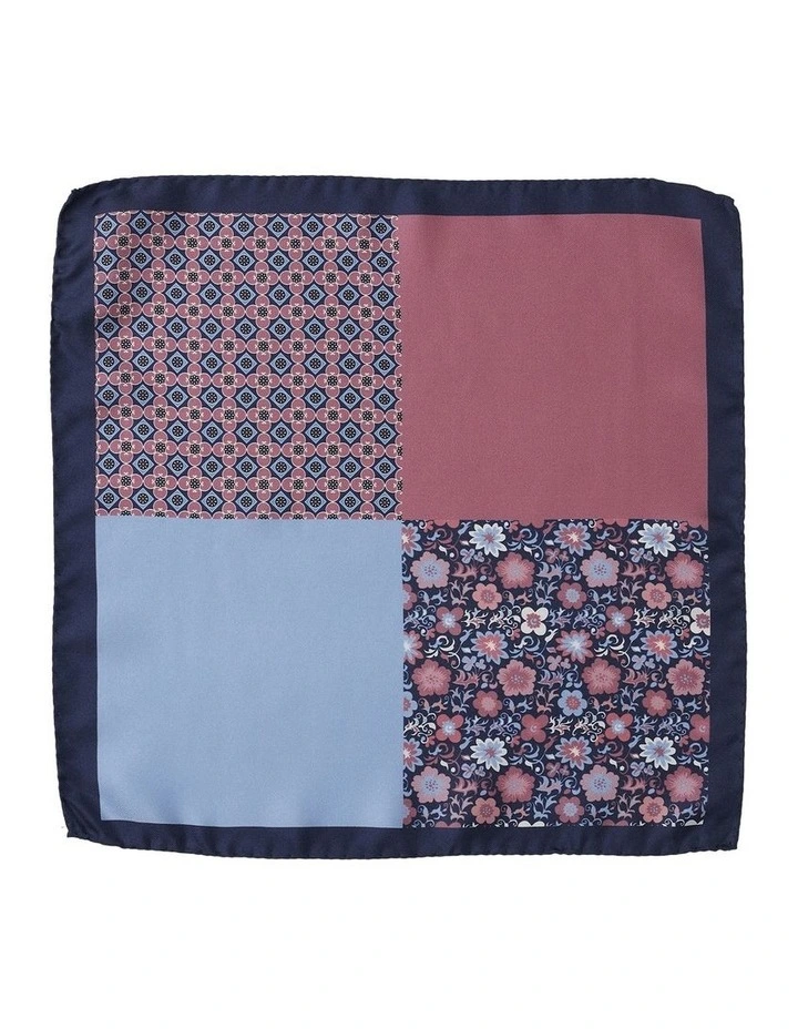 Floral 4-Way Silk Pocket Square In Pink image 1
