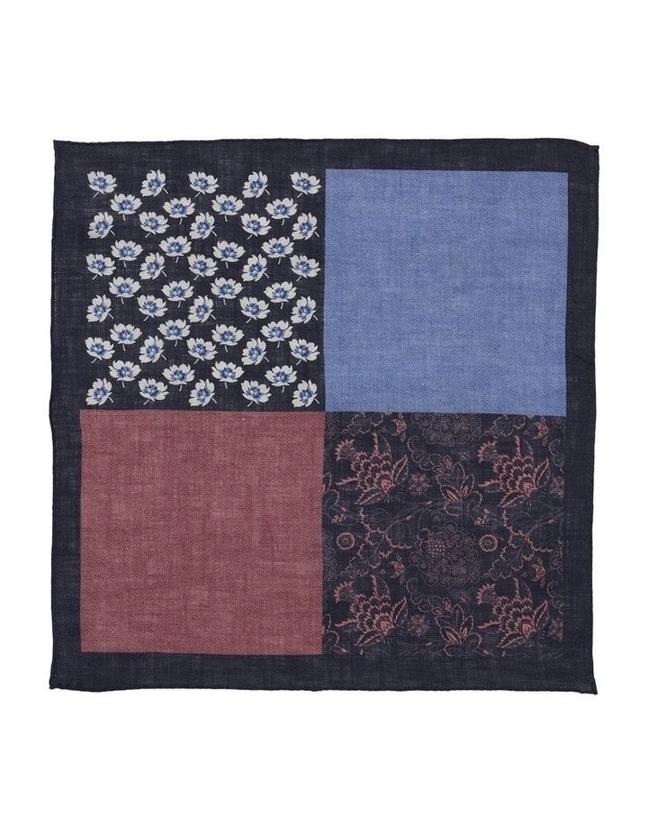 Linen 4-Way Pocket SquareIn Rose image 1