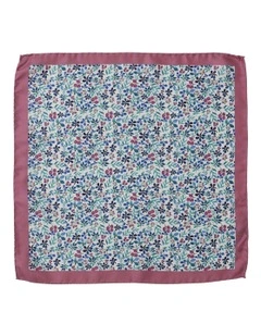 Berries Silk Pocket Square in Pink