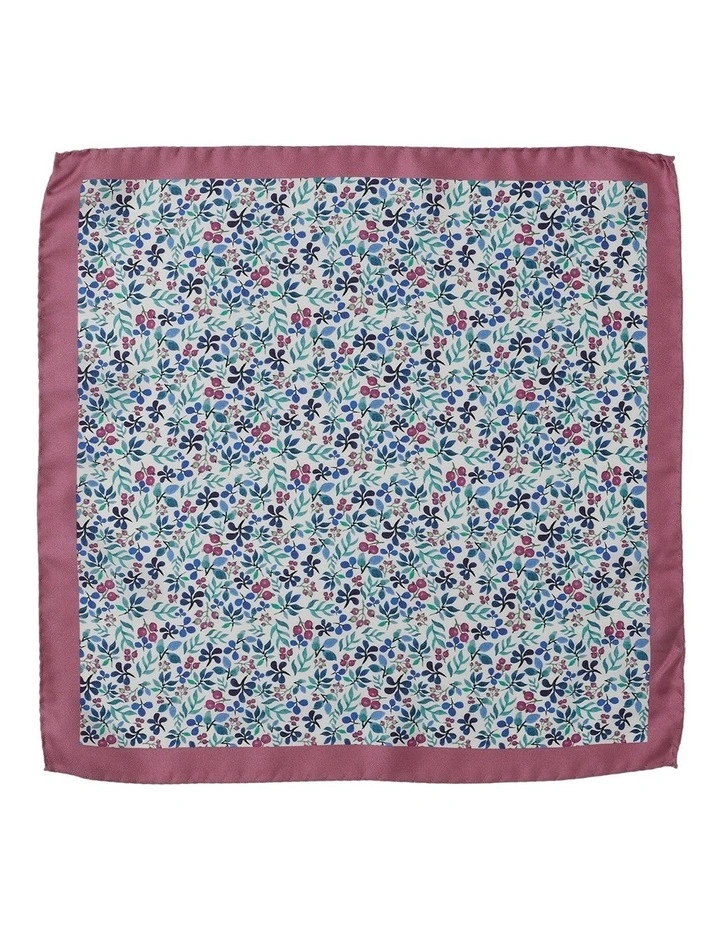 Berries Silk Pocket Square in Pink image 1