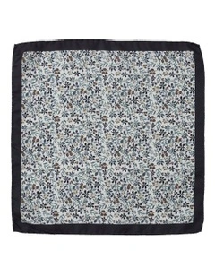 Berries Silk Pocket Square in Taupe