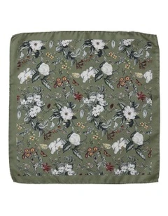 Magnolia Silk Pocket Square in Sage