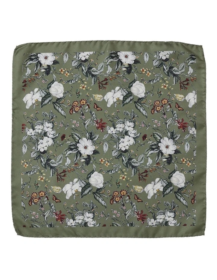 Magnolia Silk Pocket Square in Sage image 1