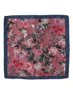 Peony Silk Pocket Square in Pink
