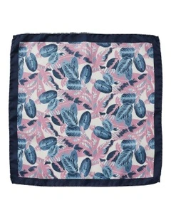 Leaves Silk Pocket Square in Pink