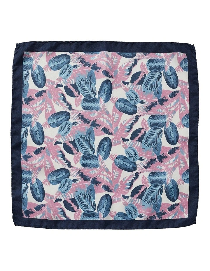 Leaves Silk Pocket Square in Pink image 1