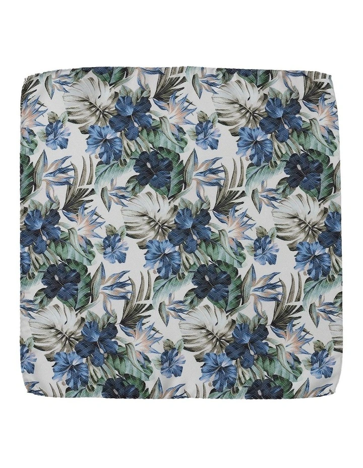Cold Tropical Silk Pocket Square In Emerald image 1