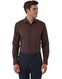 Hadfield Modern Fit Shirt In Brown