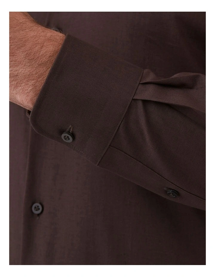 Hadfield Modern Fit Shirt In Brown image 4