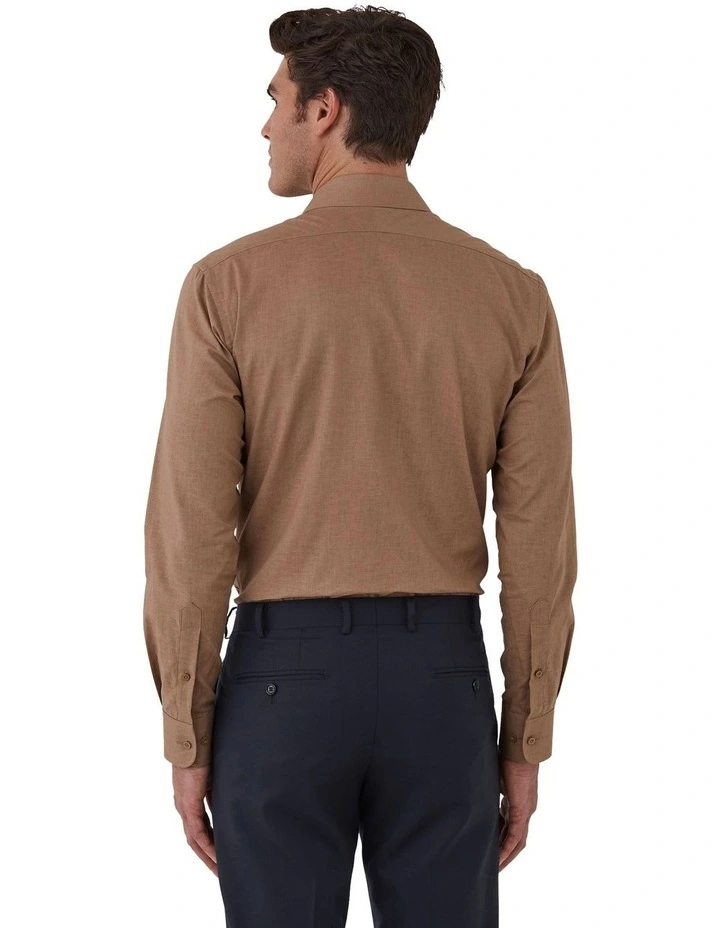 Hadfield Modern Fit Shirt In Coffee image 2