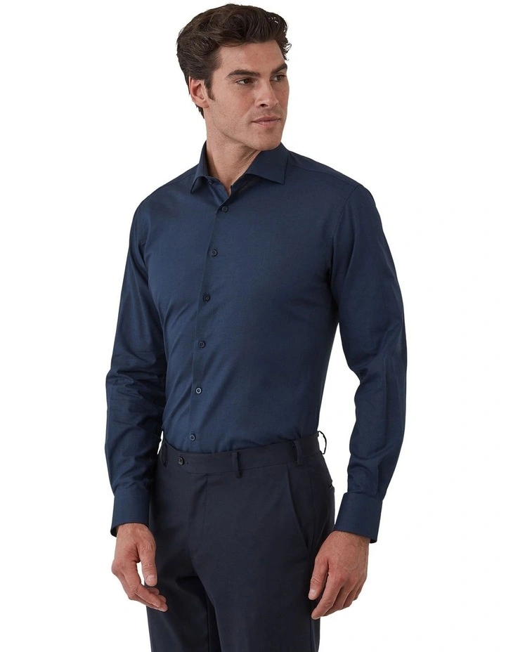 Hadfield Modern Fit Shirt In Navy image 3