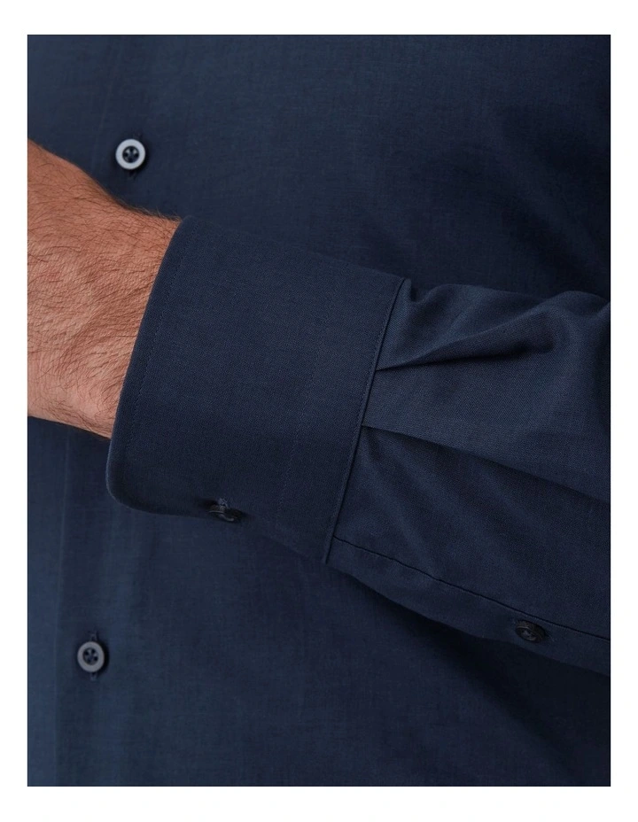 Hadfield Modern Fit Shirt In Navy image 4