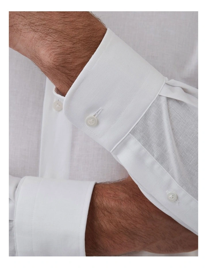 Hadfield Modern Fit Shirt In White image 4