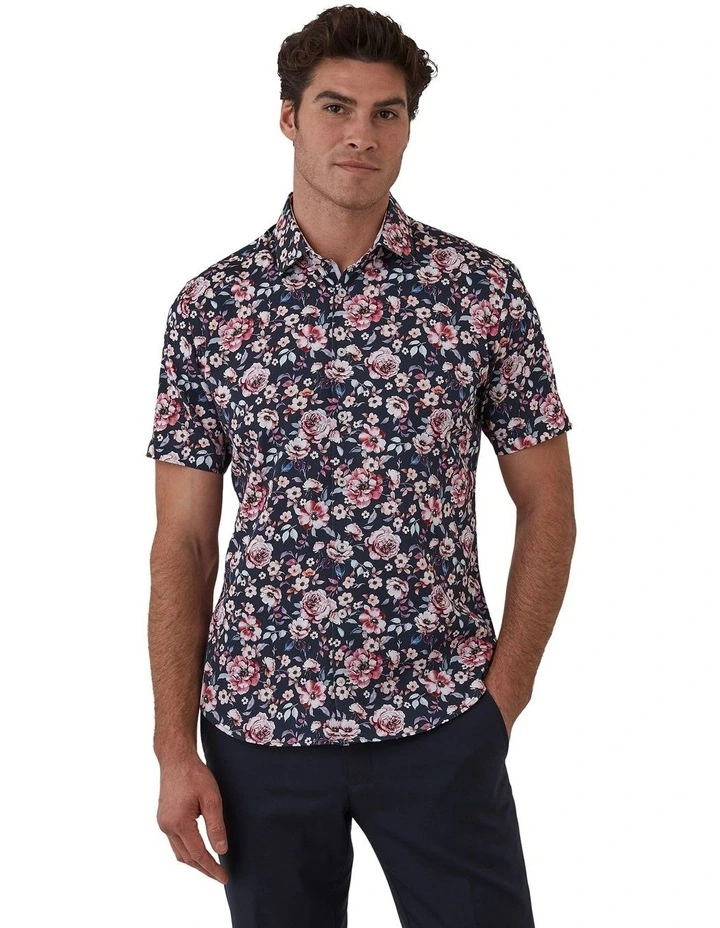 Portsea Modern Fit Shirt in Navy image 5