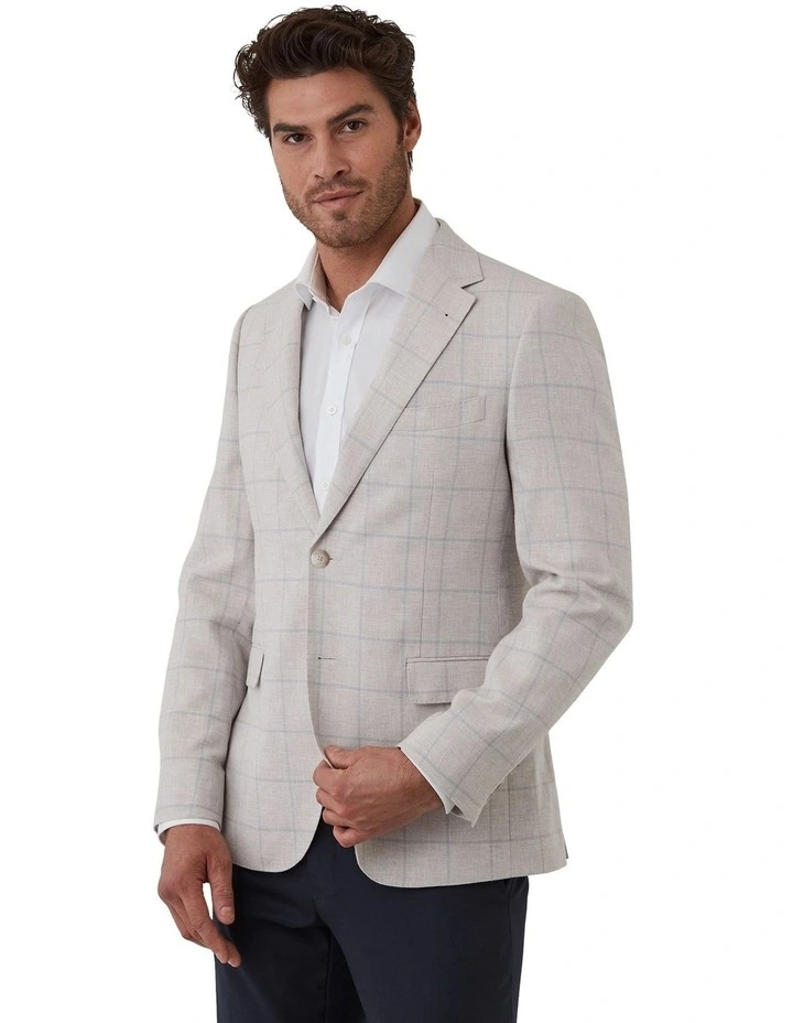 Hawthorn Modern Fit Sports Jacket In Taupe image 3