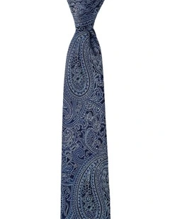 Paisley Silk Tie in Blue