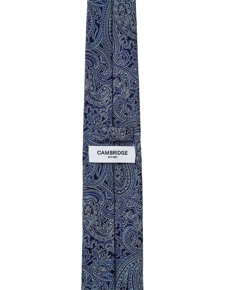 Paisley Silk Tie in Blue image 2