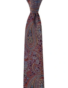 Paisley Silk Tie in Wine