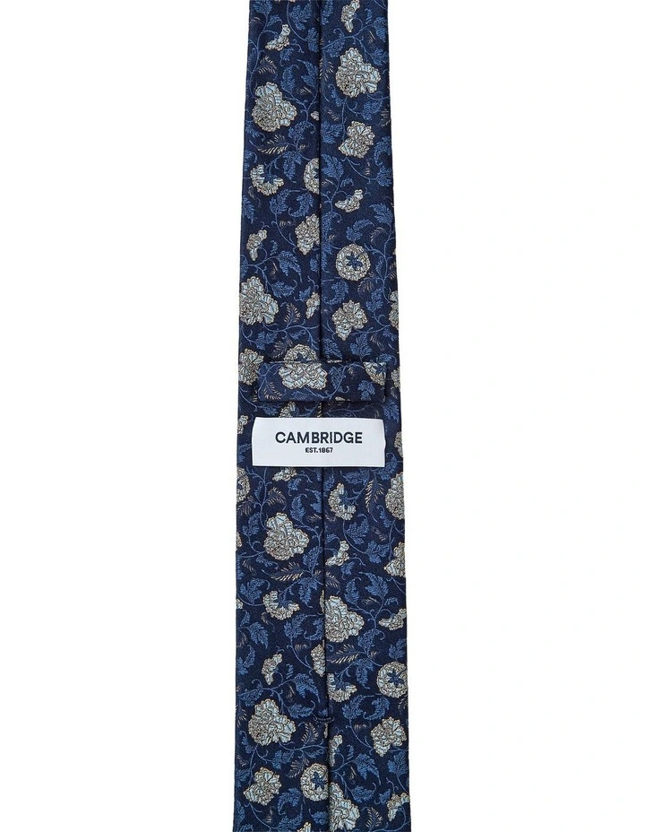 Carnations Silk Tie in Blue image 2