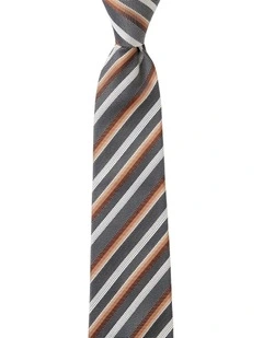 Multistripe Silk Tie in Navy