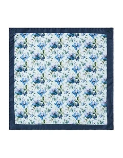Magnolia Silk Pocket Square in Blue