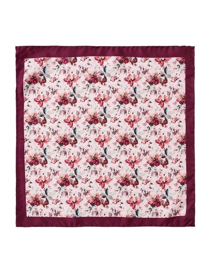 Magnolia Silk Pocket Square in Rose image 1