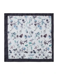 Allium Floral Silk Pocket Square in Multi