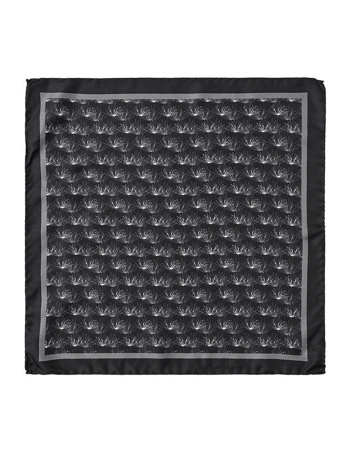 Papyrus Grass Silk Pocket Square in Black image 1