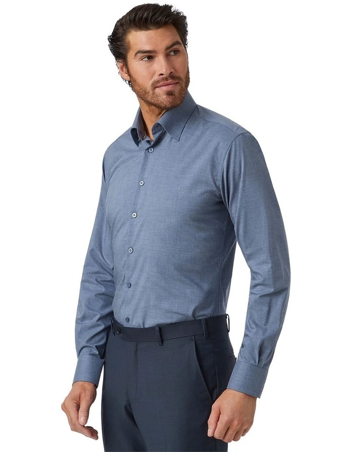 Sandringham Modern Fit Shirt in Denim image 4