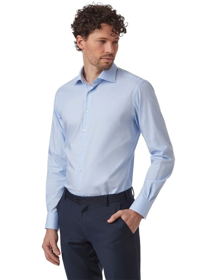 Rathdowne Slim Fit Shirt in Sky image 4