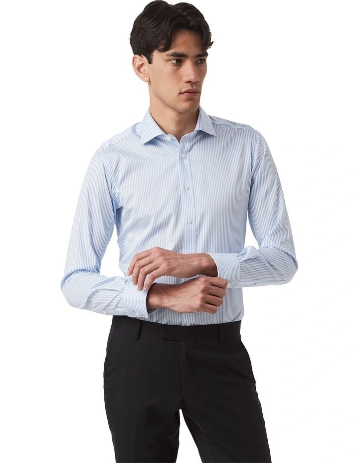 Rathdowne Slim Fit Shirt In Blue image 1