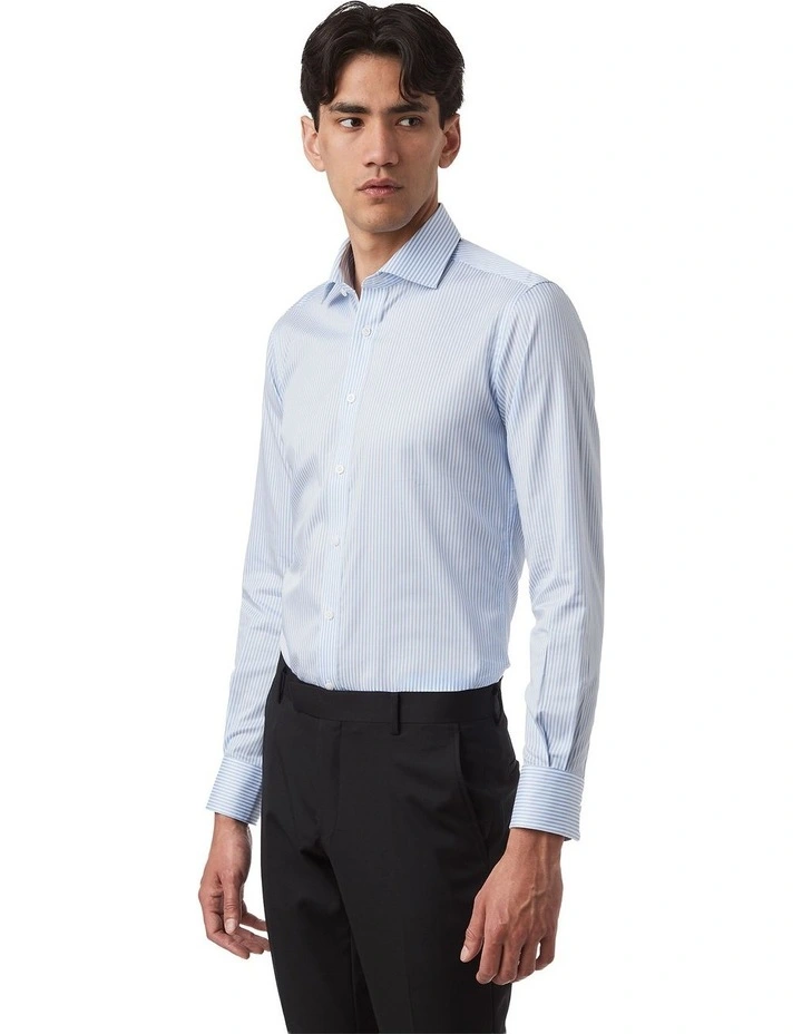 Rathdowne Slim Fit Shirt In Blue image 4