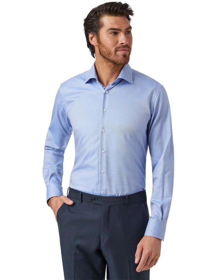 Parkdale Modern Fit Shirt In Mid Blue image 1