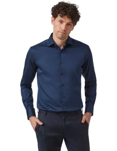 Hadfield Shirt Modern Fit Shirt in Navy