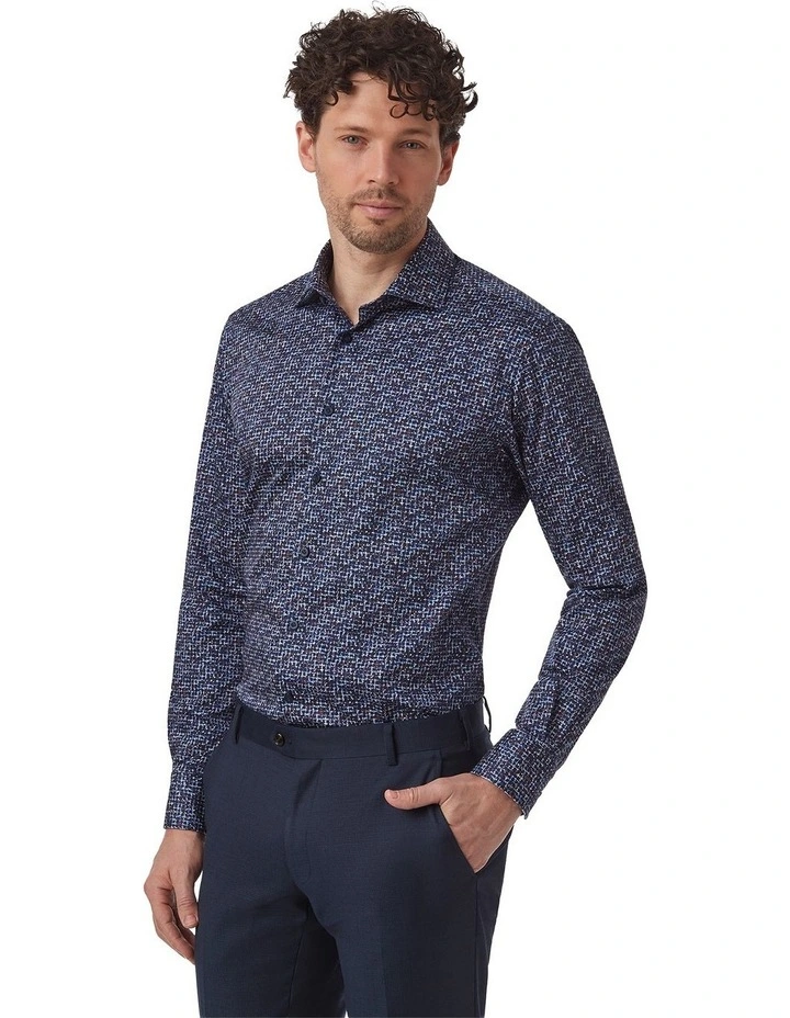Hadfield Modern Fit Shirt in Navy image 4
