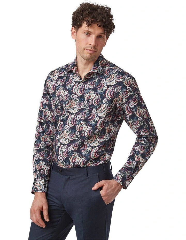Hadfield Modern Fit Shirt in Navy image 4