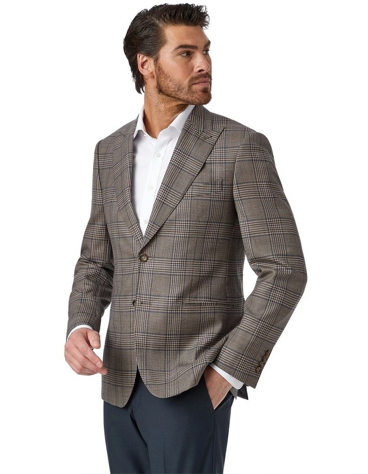 Stanmore Modern Fit Sports Jacket in Coffee image 2