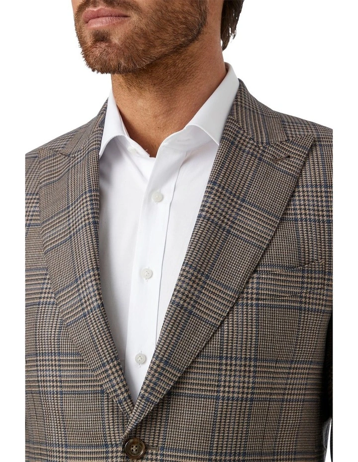 Stanmore Modern Fit Sports Jacket in Coffee image 4