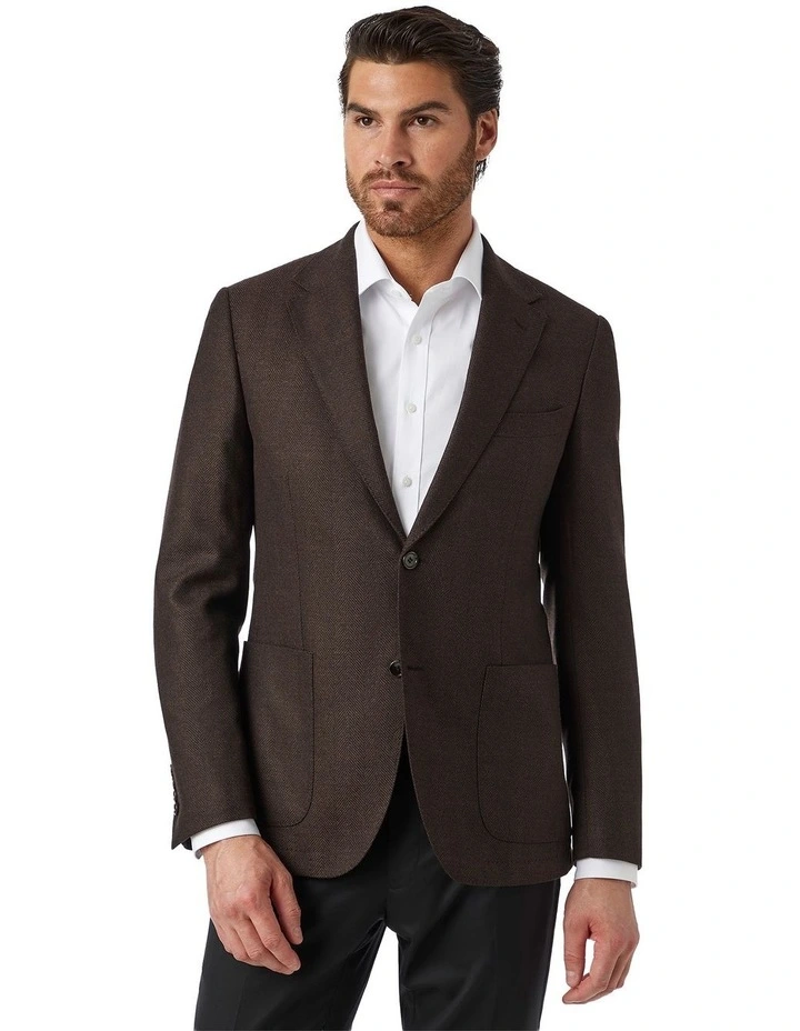 Brunswick Modern Fit Sports Jacket in Brown image 1