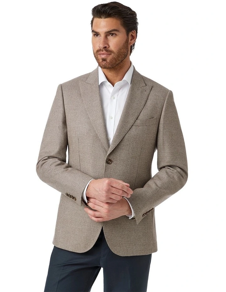 Stanmore Modern Fit Sports Jacket in Coffee image 1