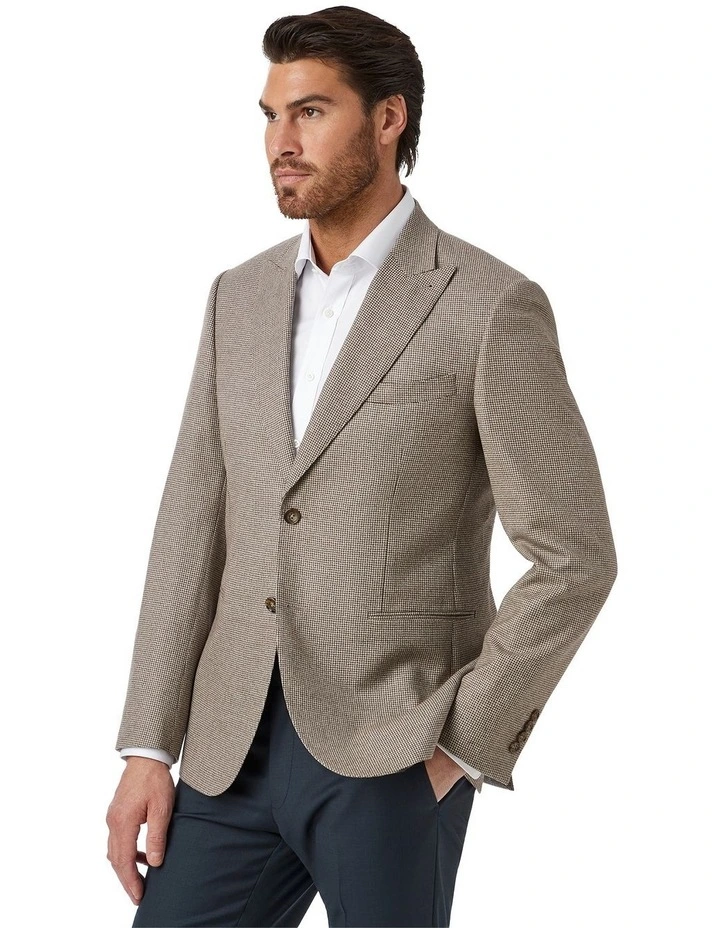 Stanmore Modern Fit Sports Jacket in Coffee image 4