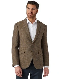 Harris Modern Fit Tweed Sports Jacket in Tobacco