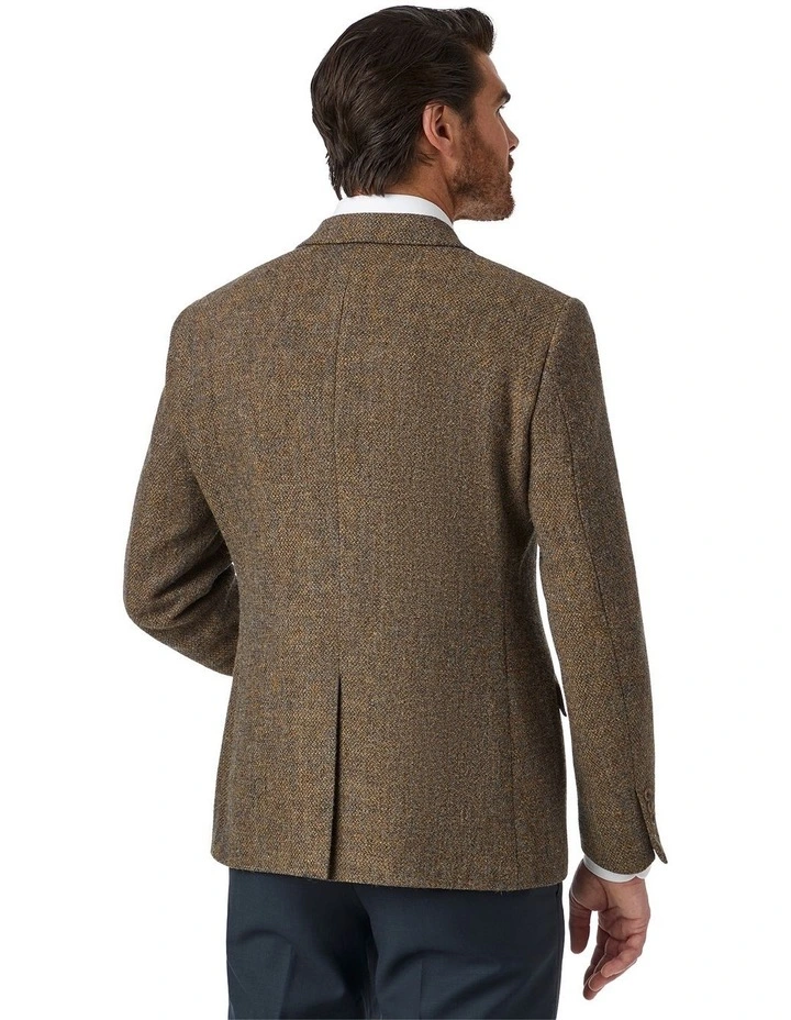 Harris Modern Fit Tweed Sports Jacket in Tobacco image 3