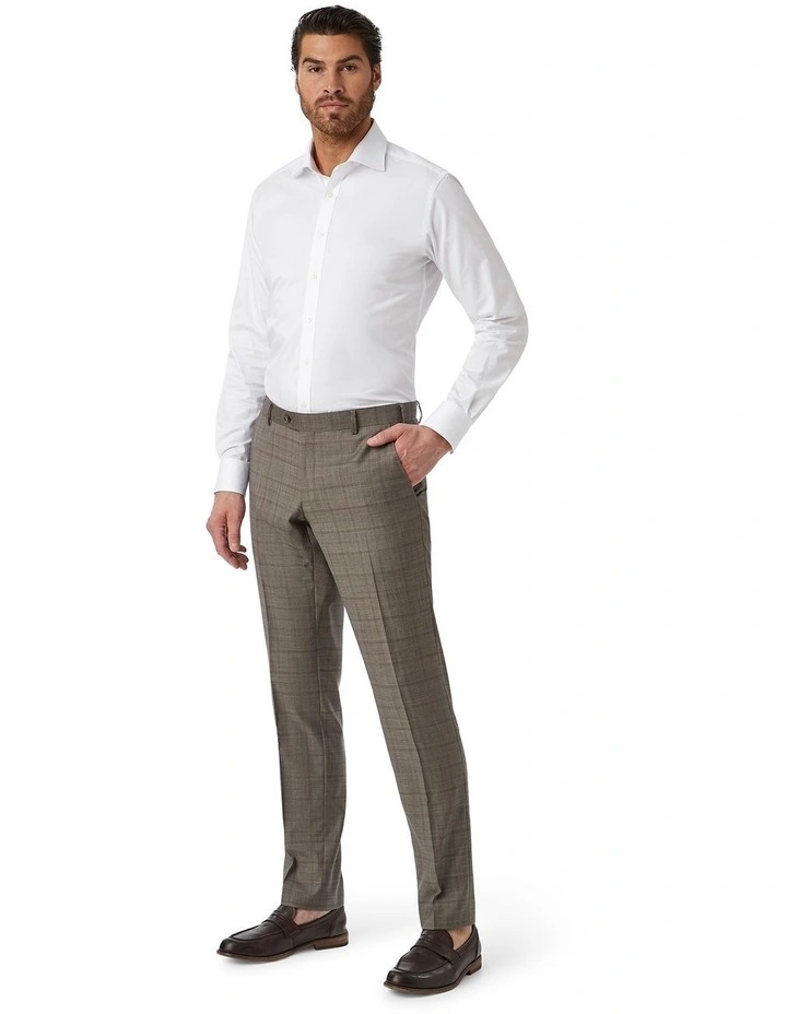 Mitcham Tailored Fit Trouser in Brown image 3