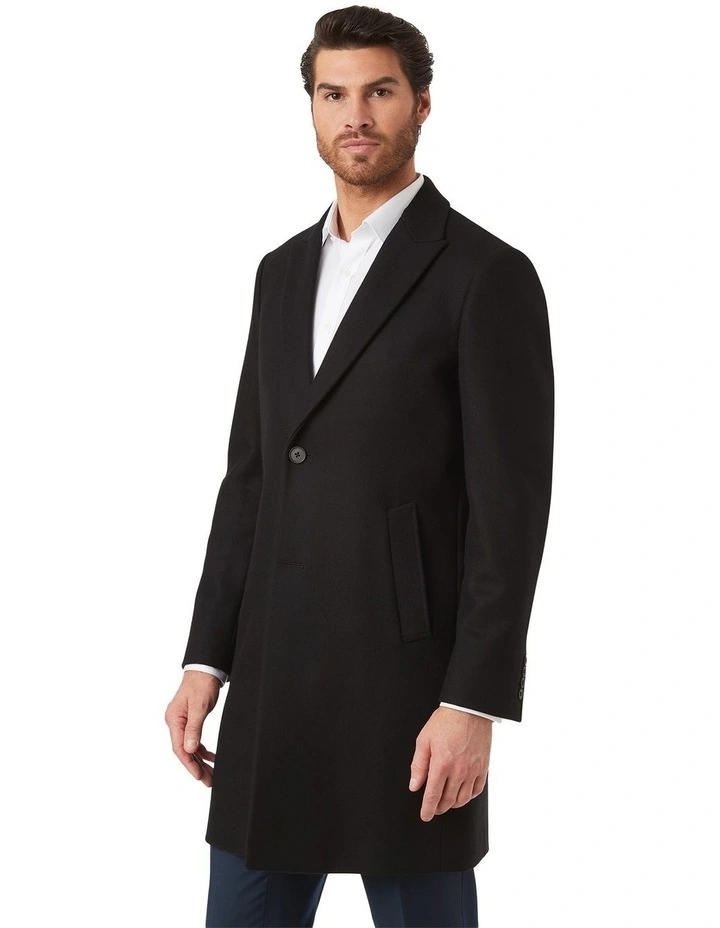 Nottingham Modern Fit Coat In Black image 2